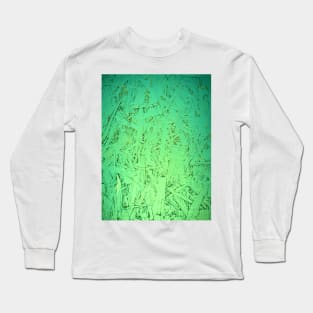 BRIGHT VIBRANT green blue PARTICLES Long Sleeve T-Shirt